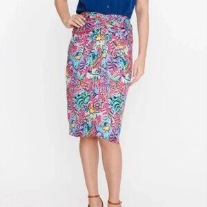 J Mclaughlin Blakely Midi Wrap Skirt In Rose Freshfield - 6